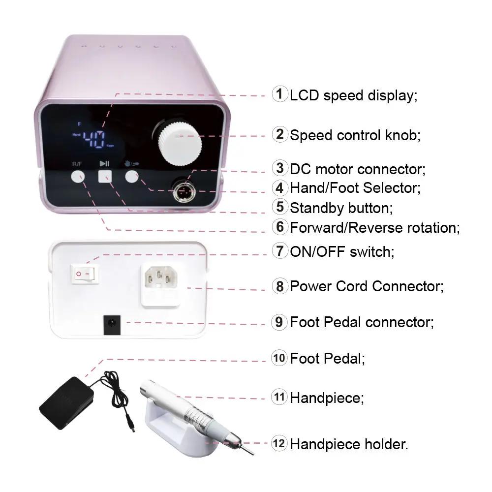 Máy Dũa TP353 Để Bàn Chuyên Nghiệp 90W – Tốc Độ 40.000 Vòng/Phút - Image 6